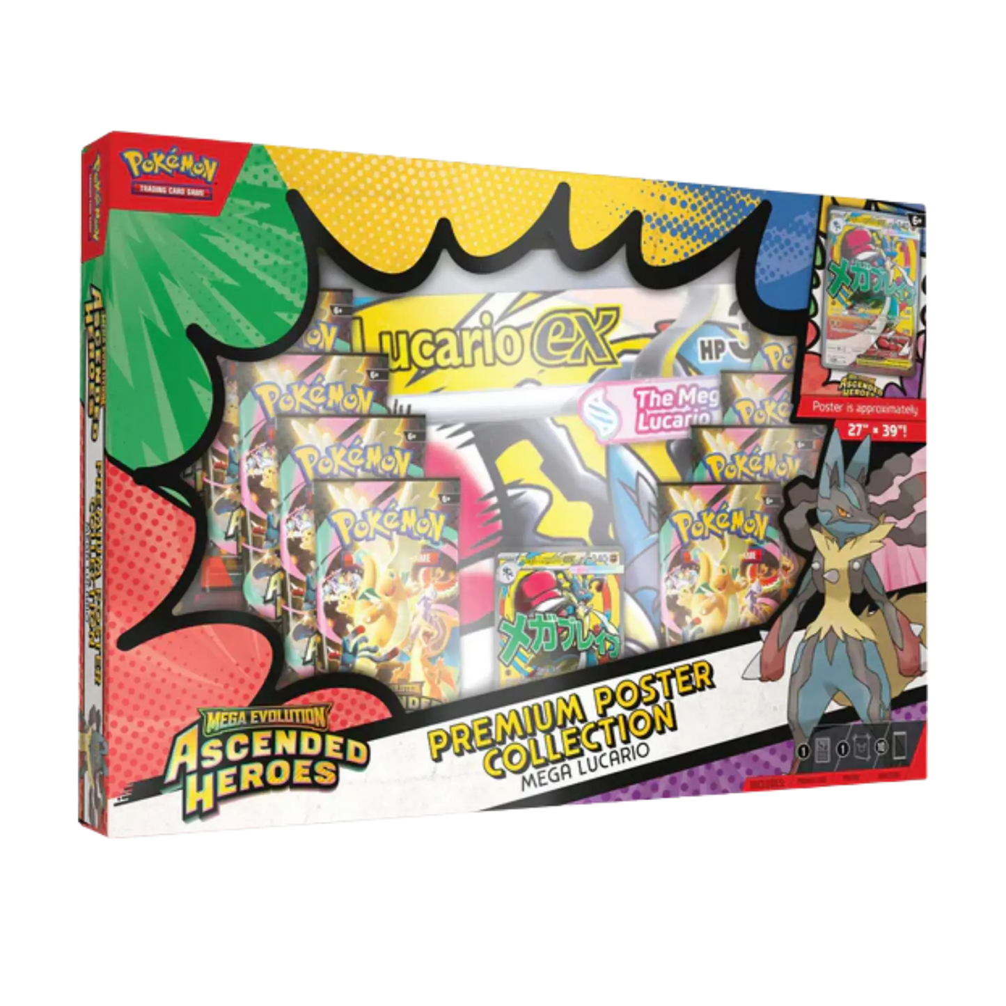 Pokémon Mega Evolution Ascended Heroes: Mega Lucario ex Poster Collection TCG House UK