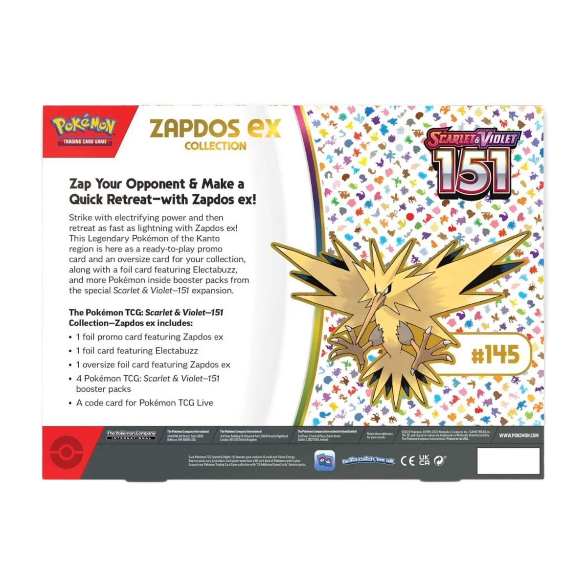 Pokémon TCG: Scarlet & Violet-151 Collection (Zapdos ex) TCG House