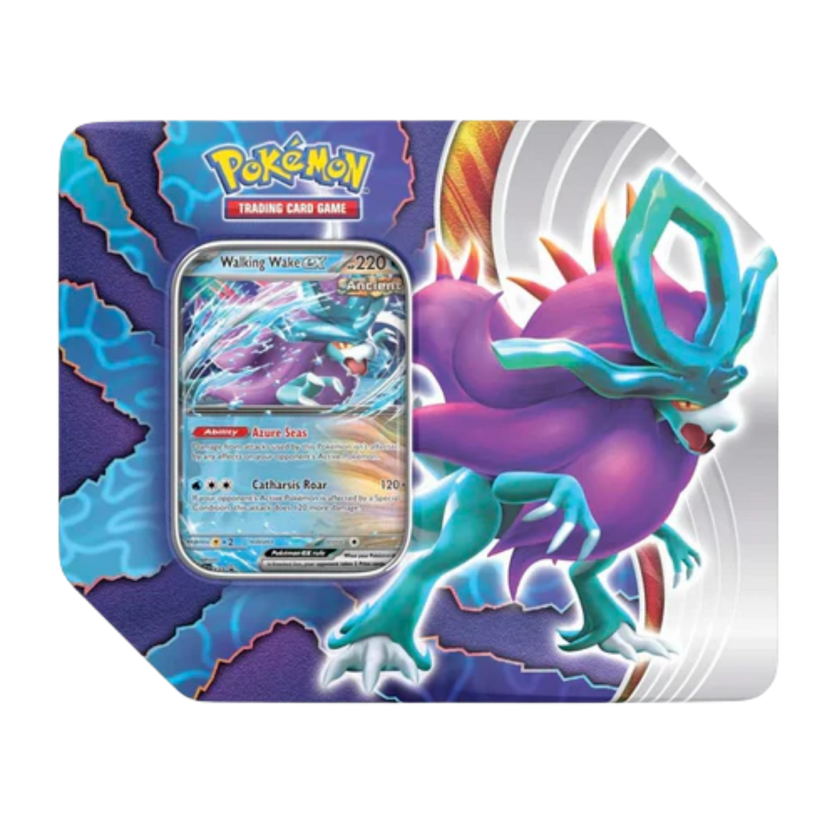 Pokémon TCG: Paradox Clash Tin (Walking Wake ex) – Official Sealed Tin with Promo Card