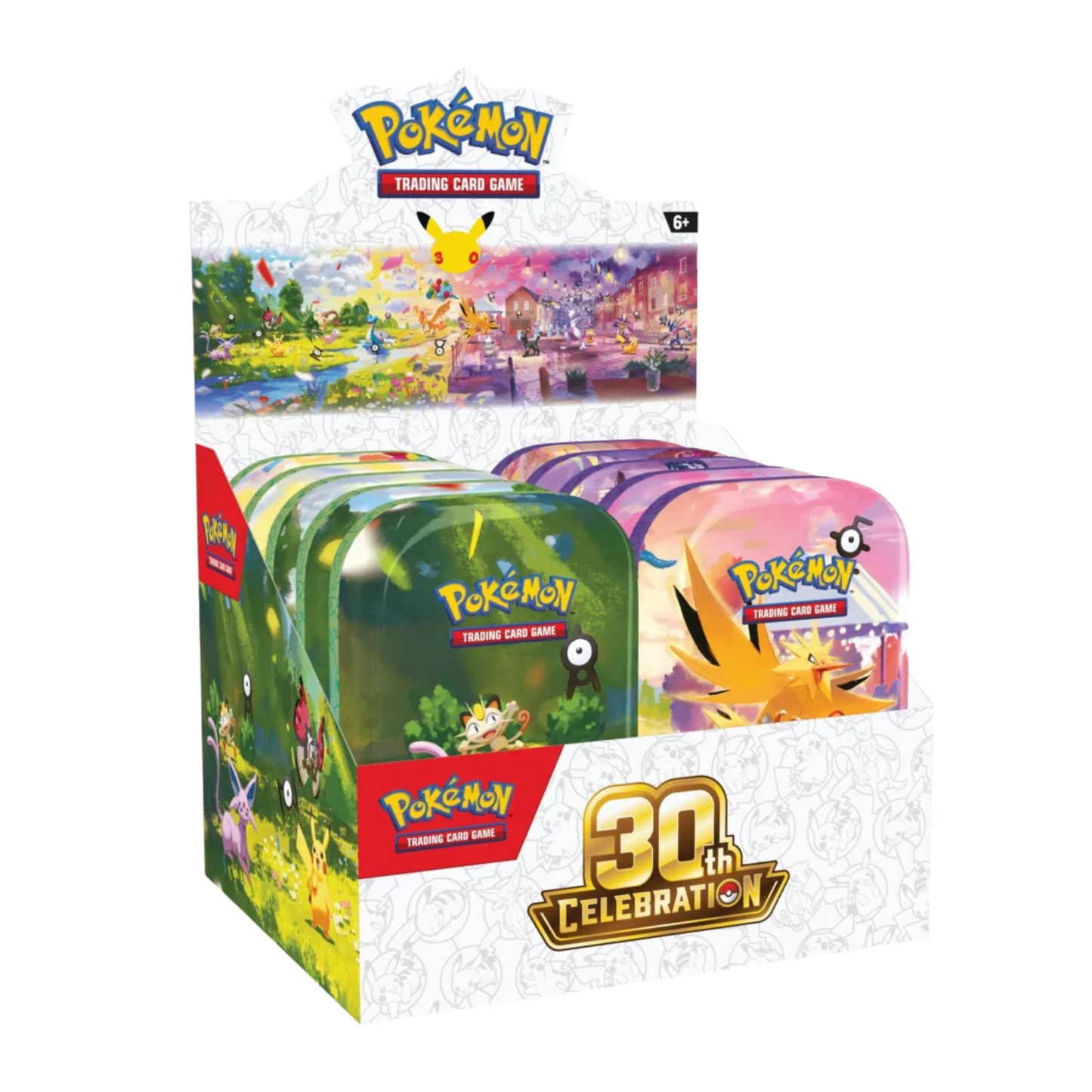 Pokémon TCG: 30th Celebration Day & Night Mini Tin - Sealed Display