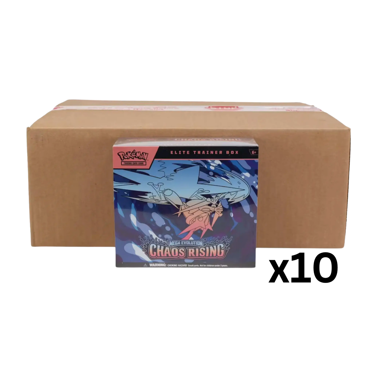 Sealed Case of 10: Pokémon TCG: Mega Evolution Chaos Rising Elite Trainer Boxes (ETB) TCG House UK