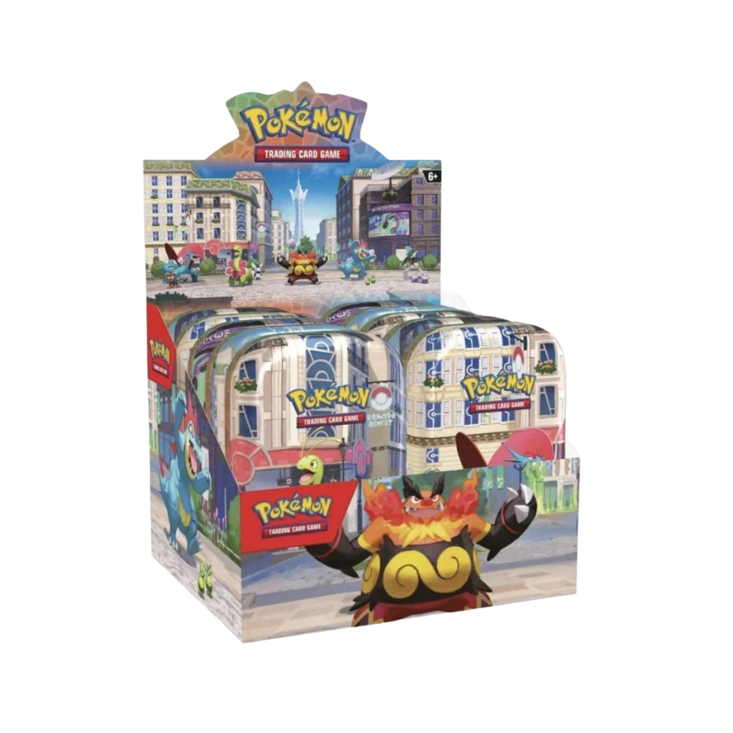 Pokémon TCG: Lumiose City Mini Tin Display Box – 10 Sealed Luminous Mini Tins