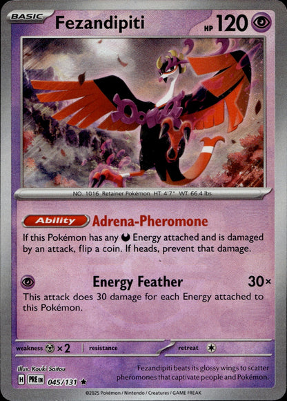Fezandipiti Reverse Holo Rare SV: Prismatic Evolutions 045/131 NM