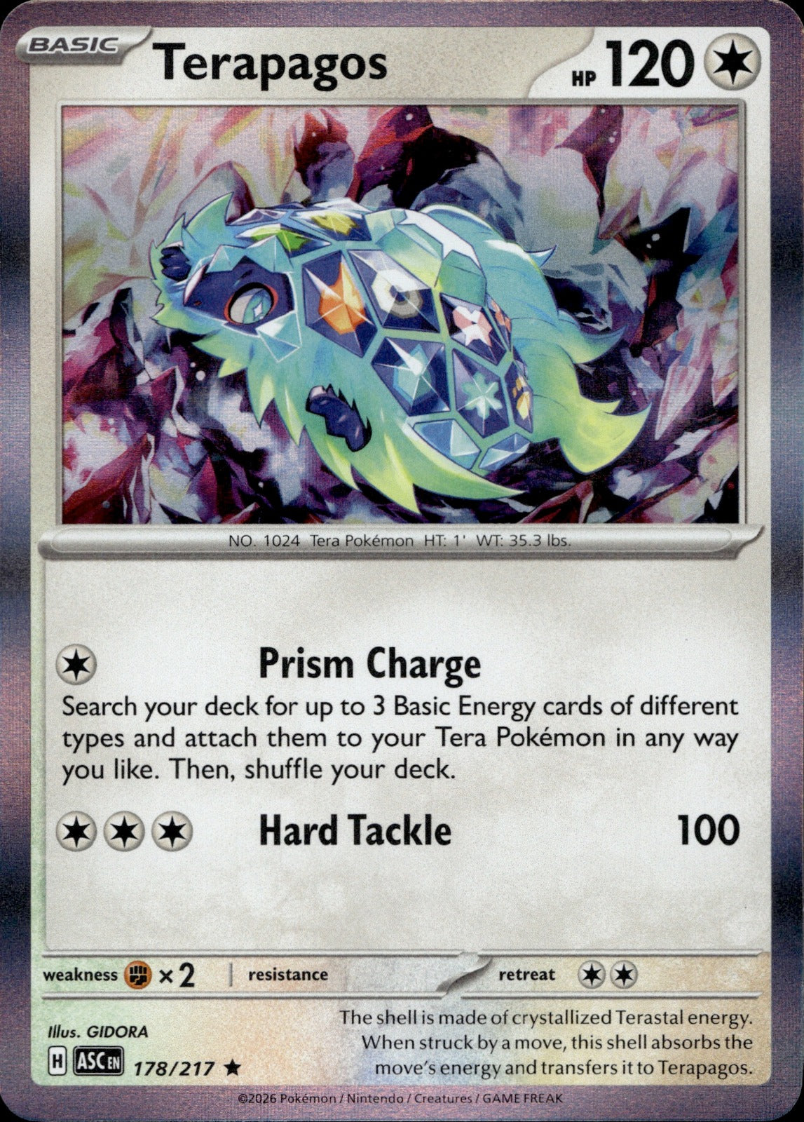 Terapagos Holo Rare ME: Ascended Heroes 178/217 NM