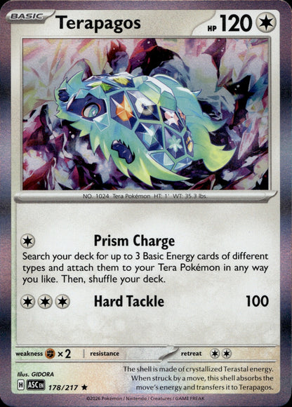 Terapagos Holo Rare ME: Ascended Heroes 178/217 NM