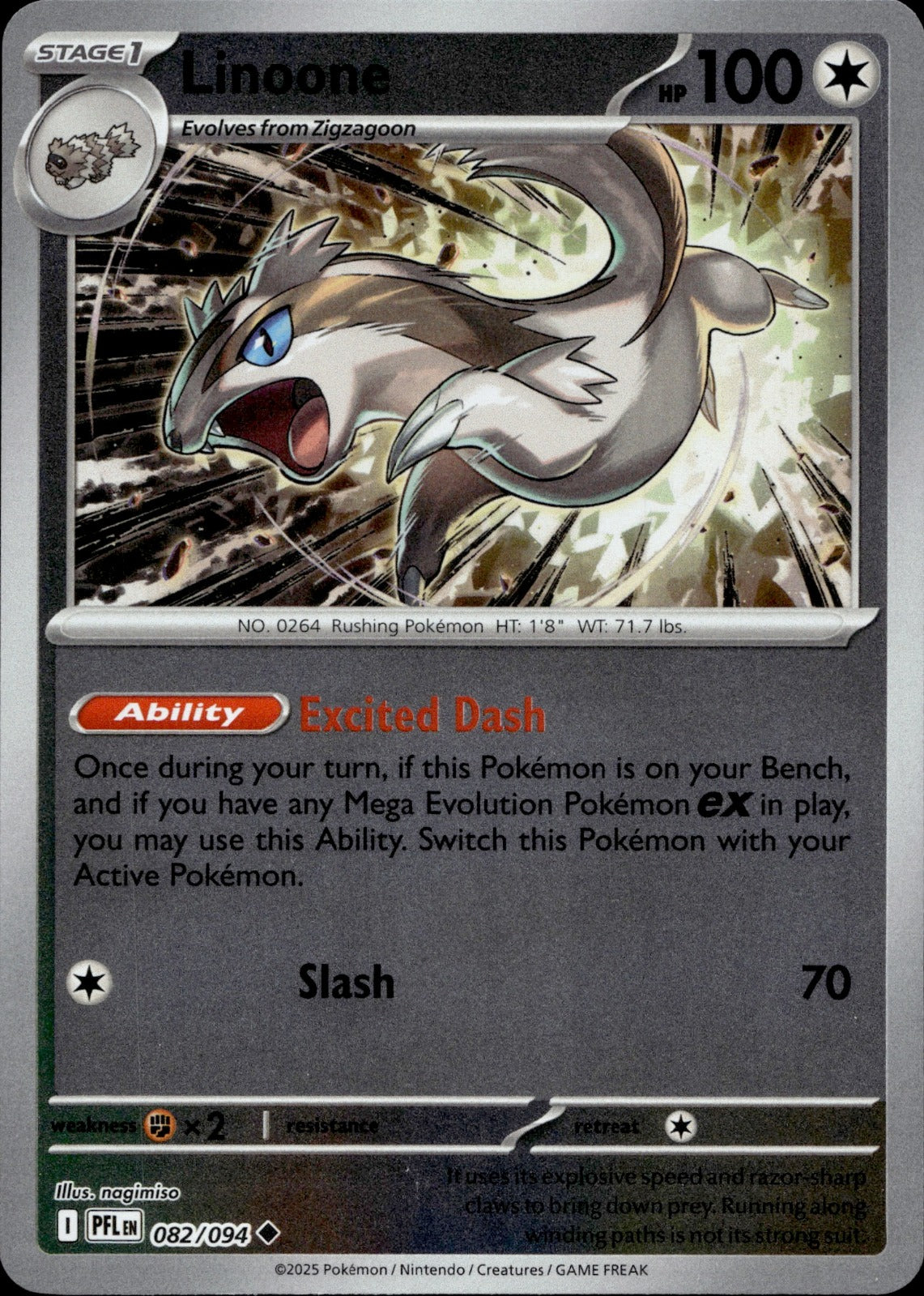 Linoone Uncommon ME02: Phantasmal Flames 082/094 NM