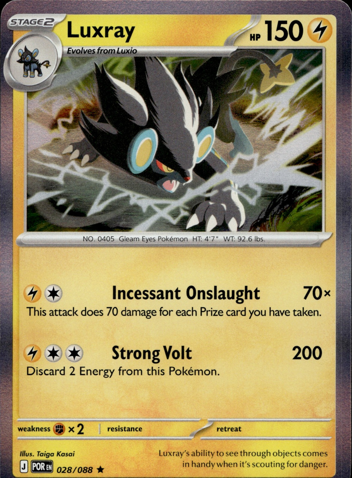 Luxray Holo Rare ME03: Perfect Order 028/088 NM