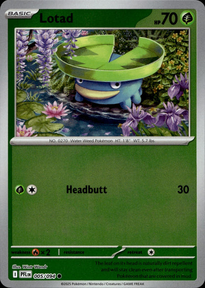 Lotad Common ME02: Phantasmal Flames 005/094 NM