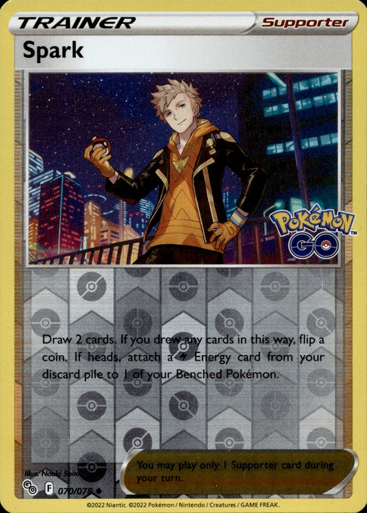 Spark Reverse Holo Uncommon Pokemon GO 070/078 NM
