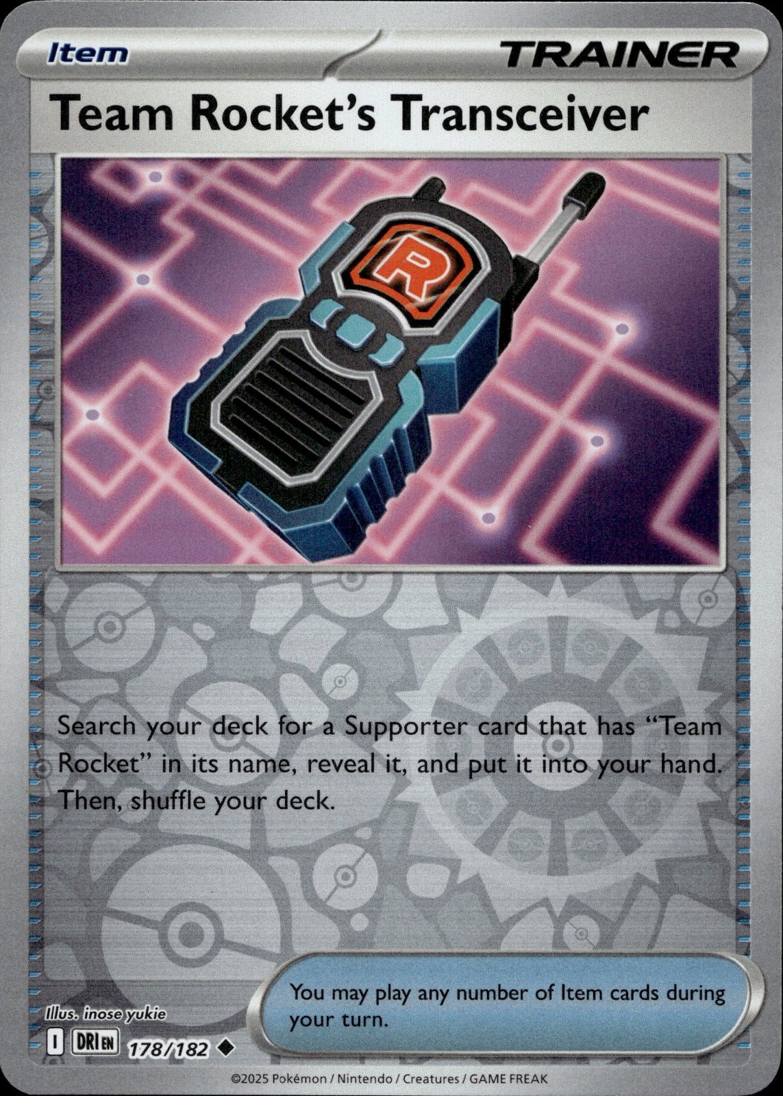 Team Rocket's Transceiver Uncommon SV10: Destined Rivals 178/182 NM