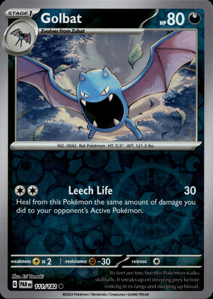 Golbat Reverse Holo Common SV04: Paradox Rift 111/182 NM