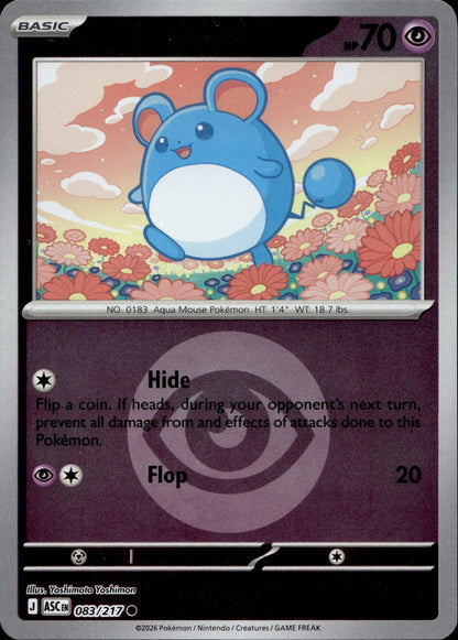 Marill - (Energy Symbol Pattern) Reverse Holo Common ME: Ascended Heroes 083/217 NM