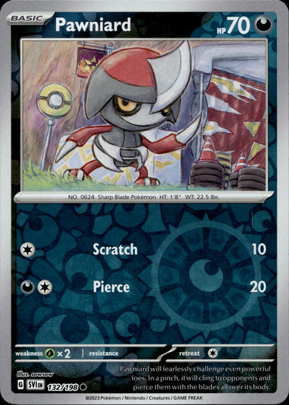 Pawniard Reverse Holo Common SV01: Scarlet & Violet Base Set 132/198 NM