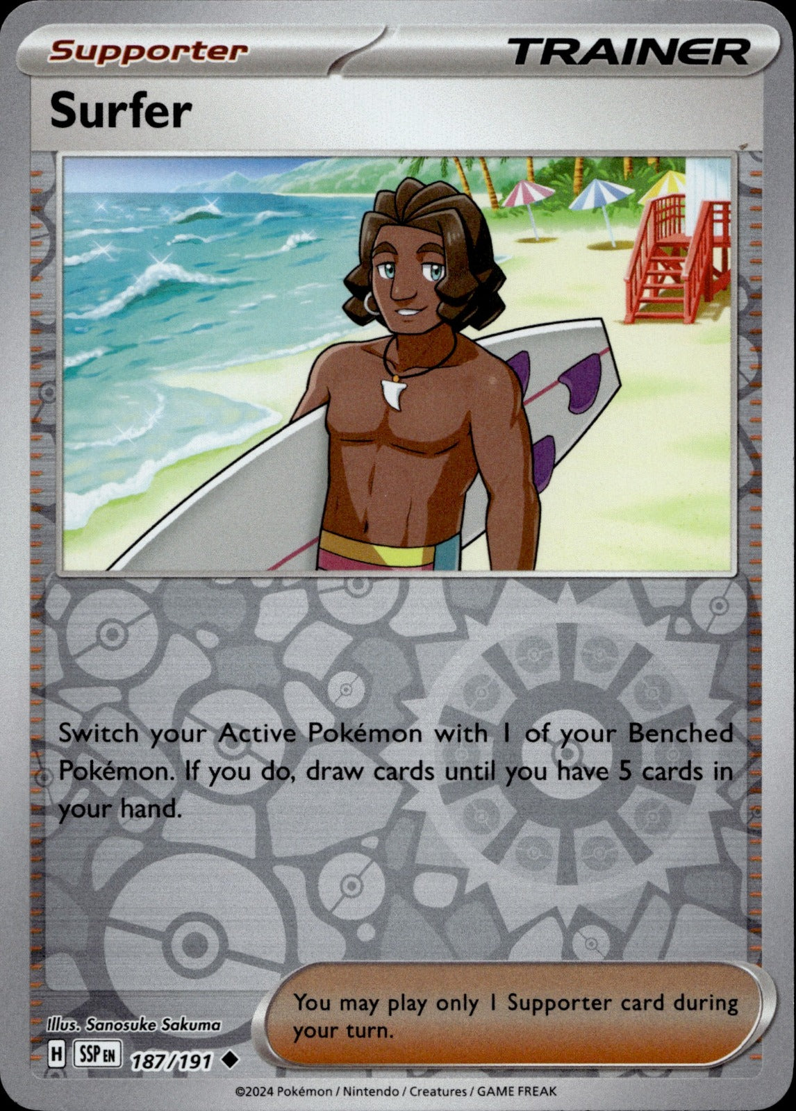 Surfer Uncommon SV08: Surging Sparks 187/191 NM