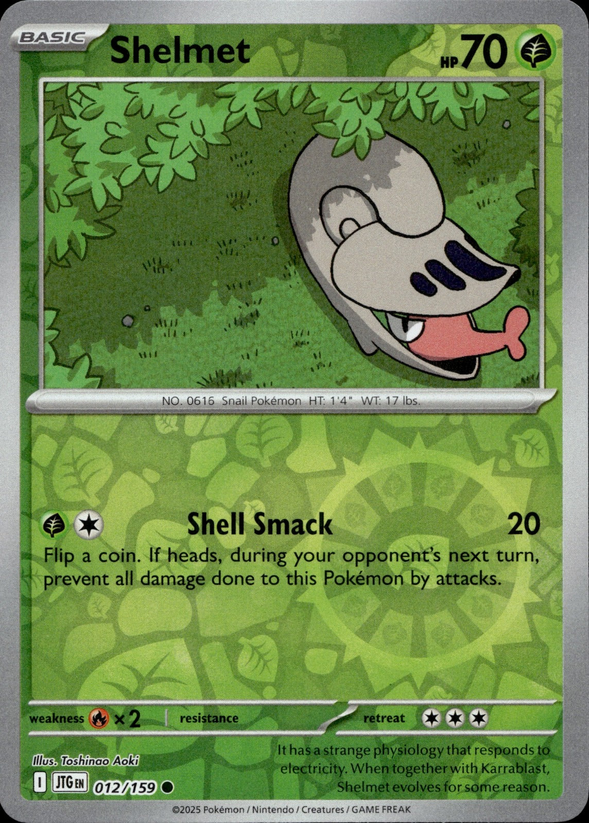 Shelmet Reverse Holo Common SV09: Journey Together 012/159 NM