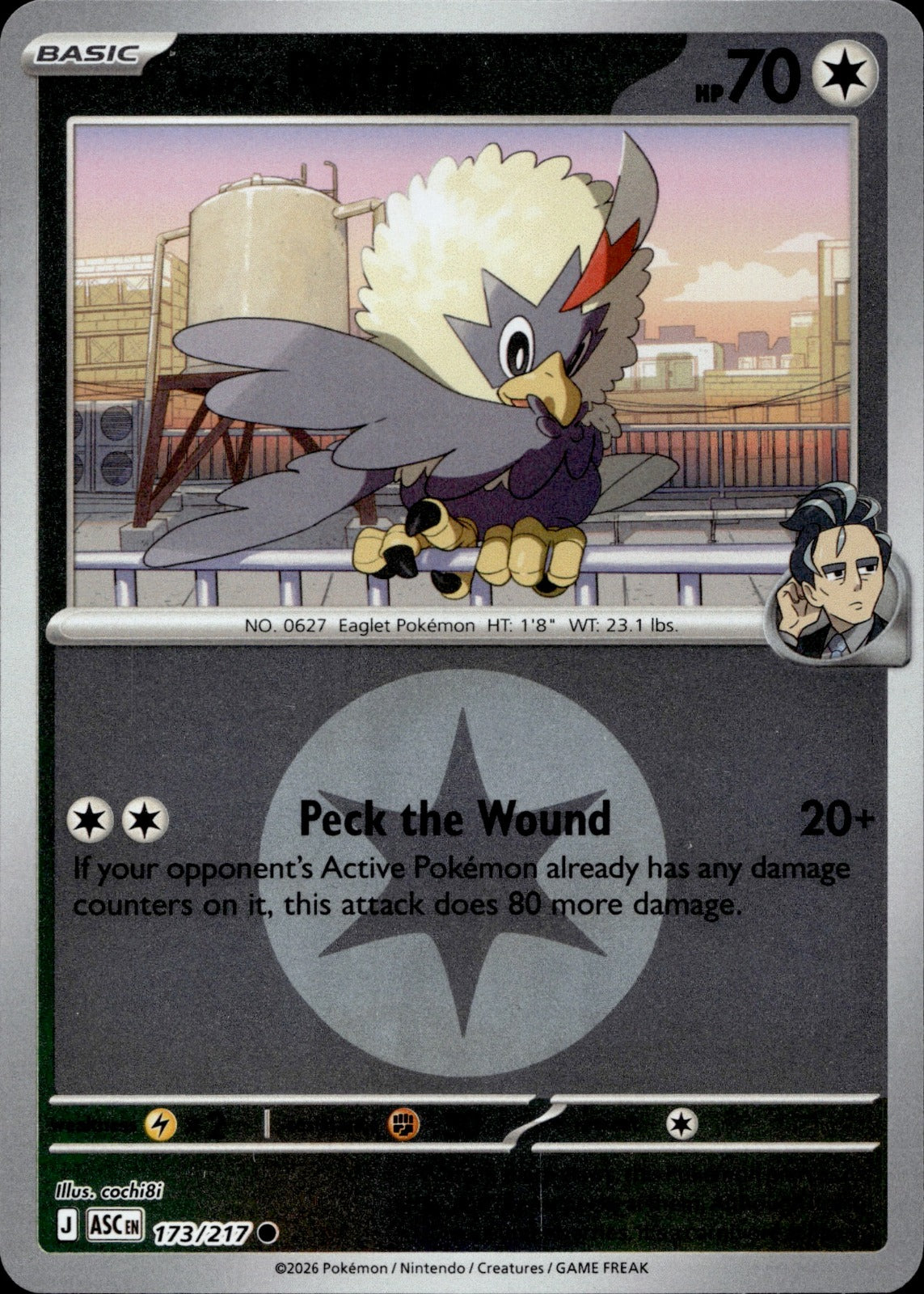 Larry's Rufflet (Energy Symbol Pattern) Reverse Holo Common ME: Ascended Heroes 173/217 NM