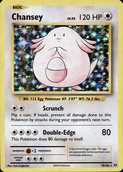 Chansey Holo Rare XY - Evolutions 70/108 NM