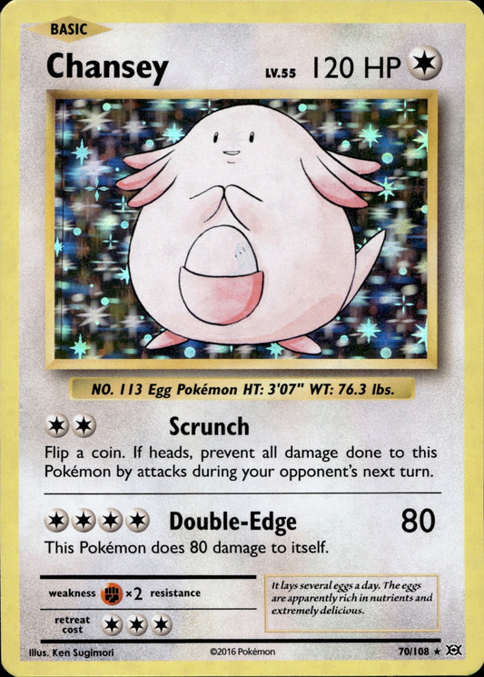 Chansey Holo Rare XY - Evolutions 70/108 NM