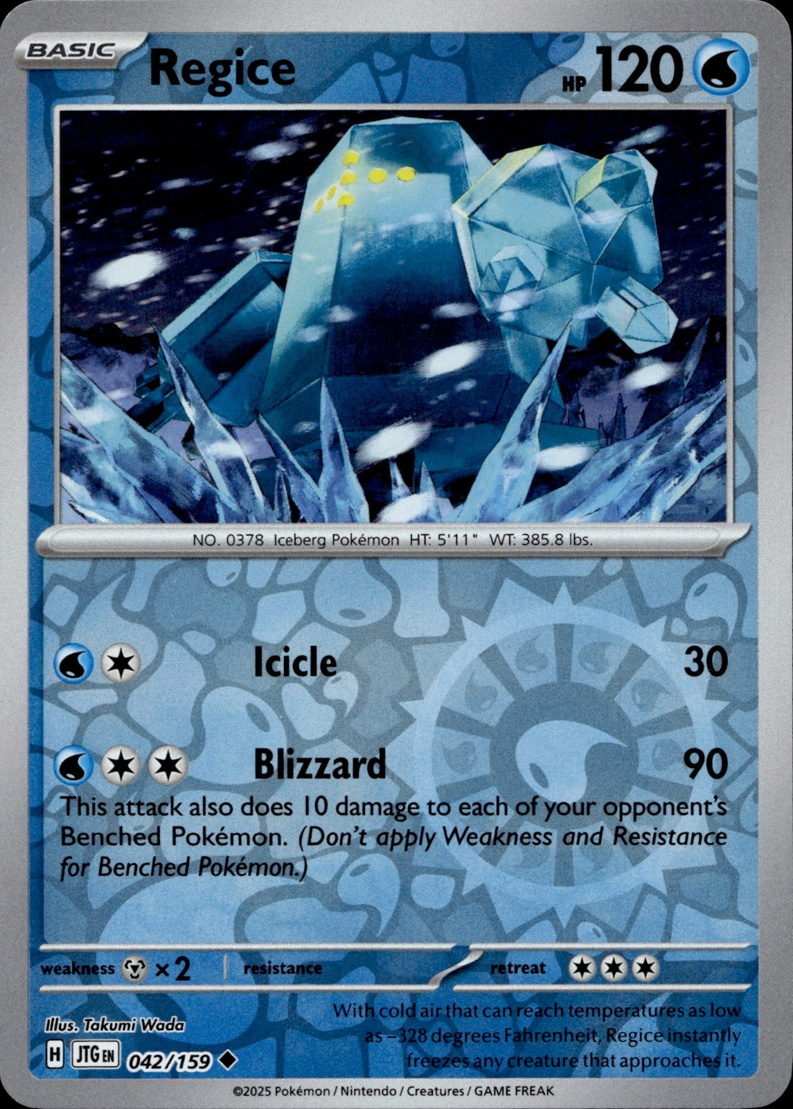 Regice Reverse Holo Uncommon SV09: Journey Together 042/159 NM