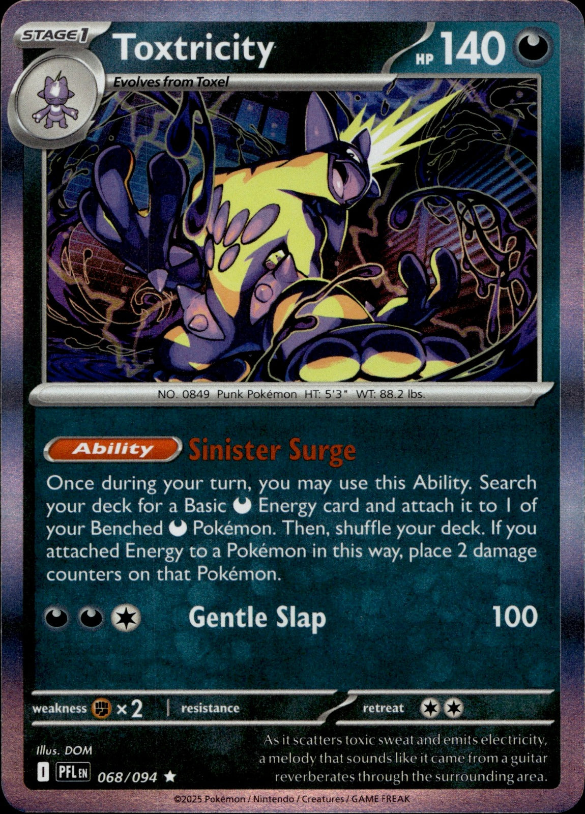 Toxtricity Rare ME02: Phantasmal Flames 068/094 NM