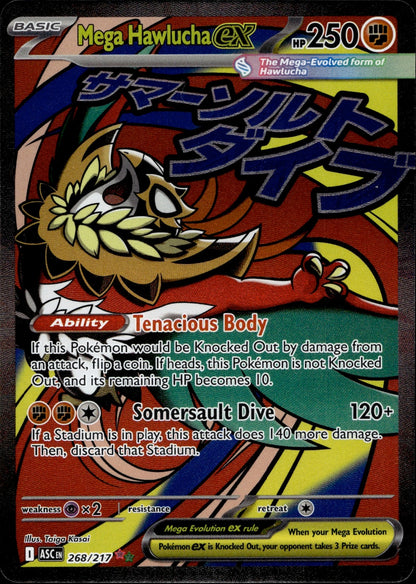 Mega Hawlucha ex - Holo Mega Attack Rare ME: Ascended Heroes 268/217 NM