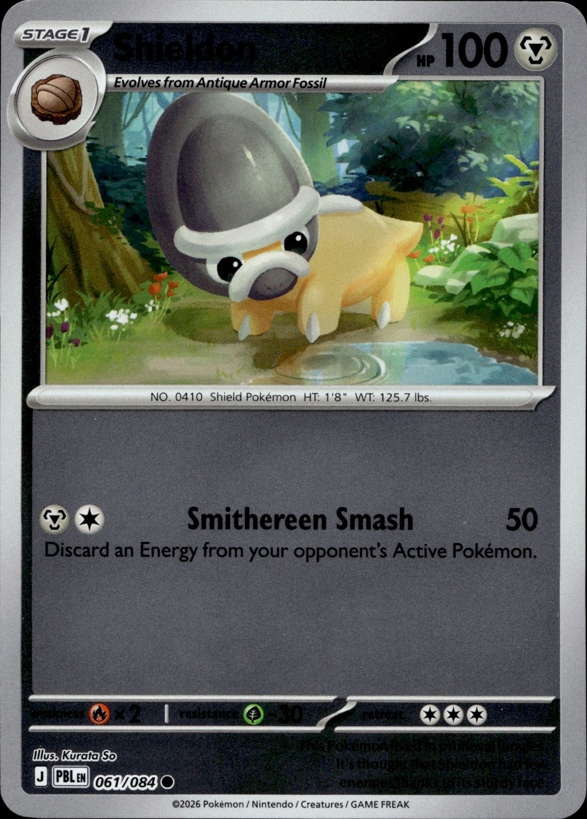 Shieldon Reverse Holo Common ME05: Pitch Black 061/084 NM