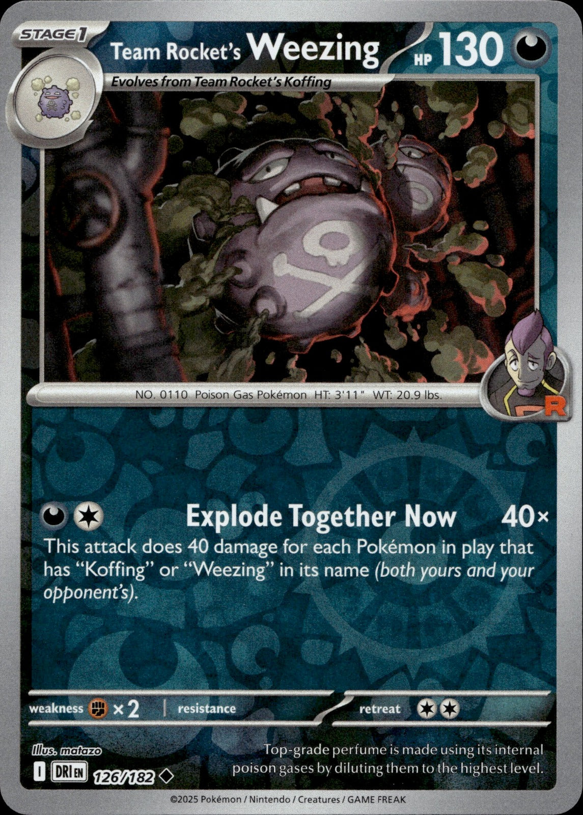 Team Rocket's Weezing Uncommon SV10: Destined Rivals 126/182 NM