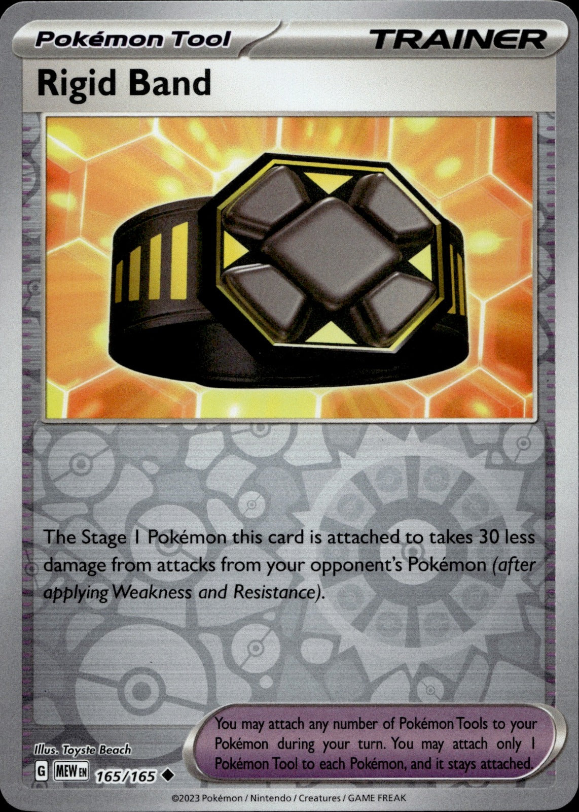 Rigid Band Reverse Holo Uncommon SV: Scarlet & Violet 151 165/165 NM