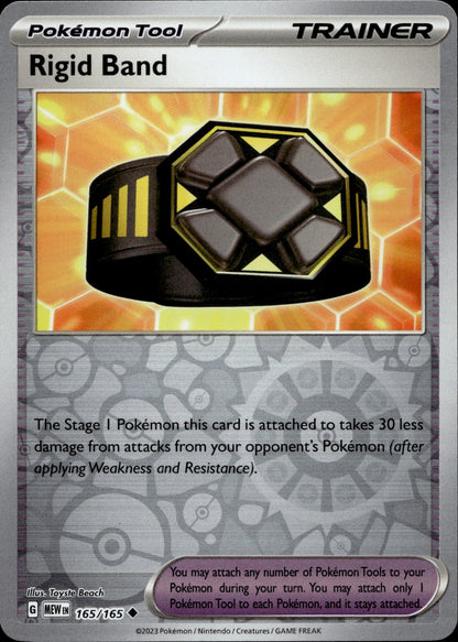 Rigid Band Reverse Holo Uncommon SV: Scarlet & Violet 151 165/165 NM