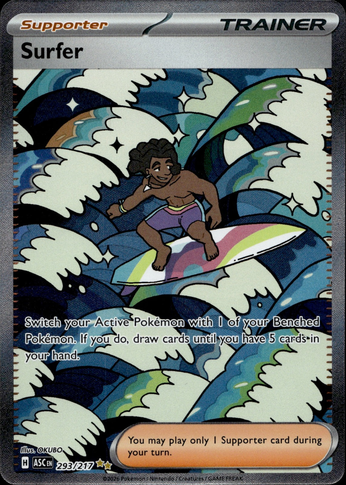Surfer Holo Special Illustration Rare ME: Ascended Heroes 293/217 NM