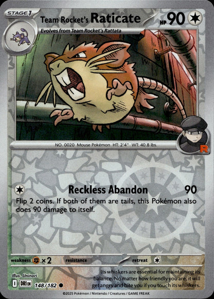 Team Rocket's Raticate Common SV10: Destined Rivals 148/182 NM