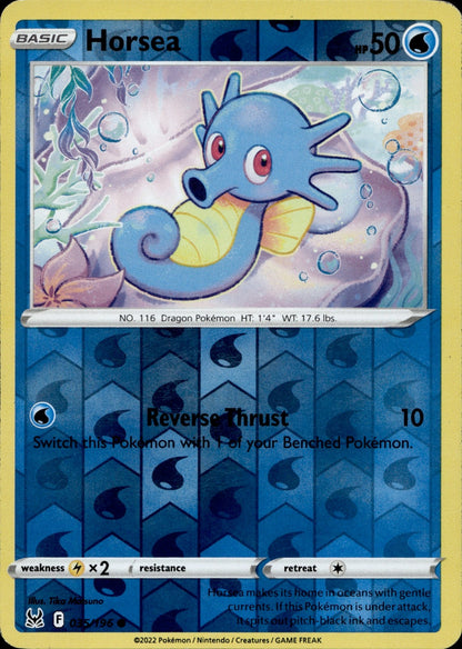Horsea Reverse Holo Common SWSH11: Lost Origin 035/196 NM