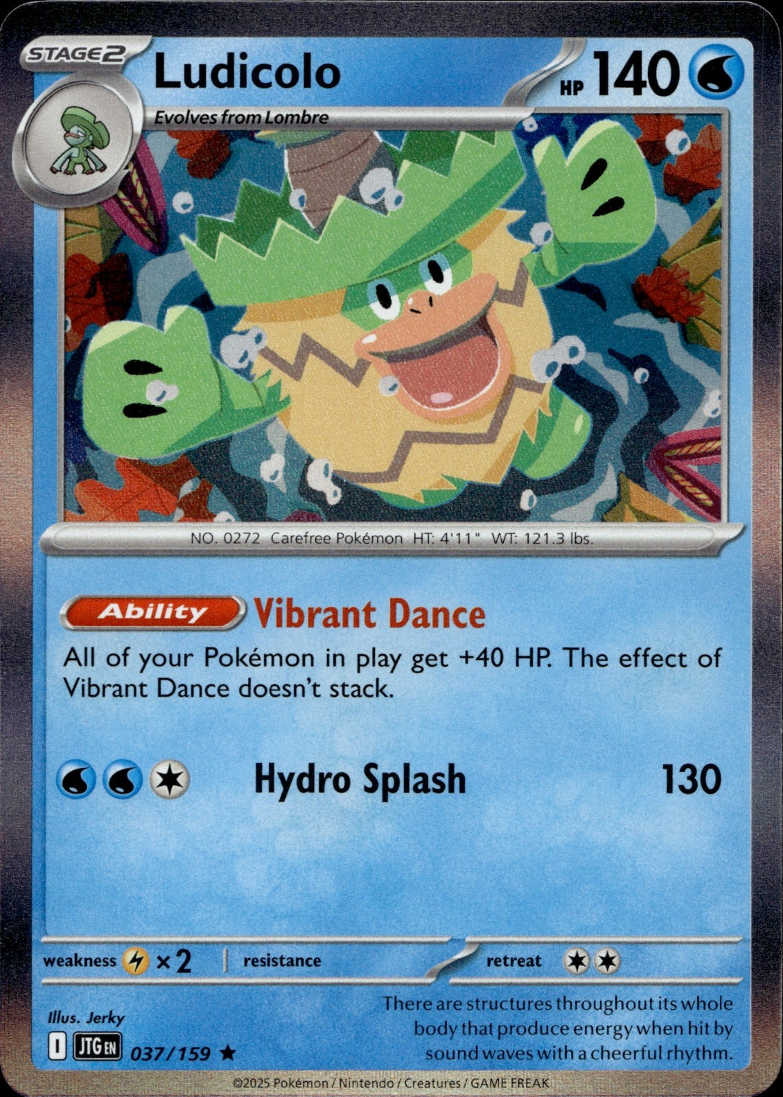 Ludicolo Holo Rare SV09: Journey Together 037/159 NM