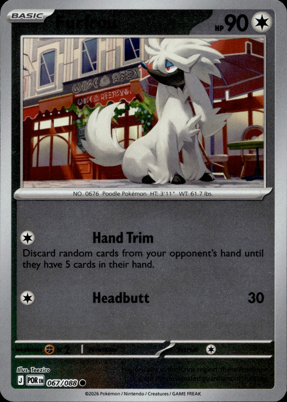 Furfrou Common ME03: Perfect Order 067/088 NM
