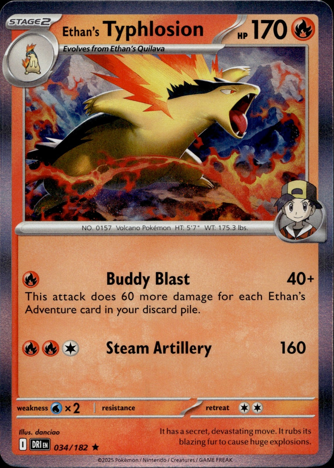 Ethan's Typhlosion - (Non-holo) Rare Deck Exclusives 034/182 NM