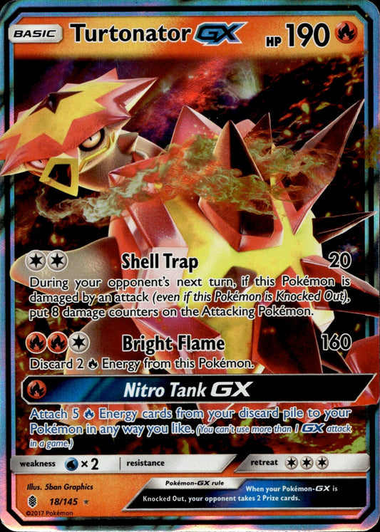 Turtonator GX Holo Ultra Rare SM - Guardians Rising 18/145 NM
