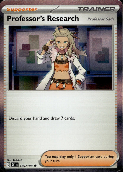 Professor's Research [Professor Sada] Rare SV01: Scarlet & Violet Base Set 189/198 NM