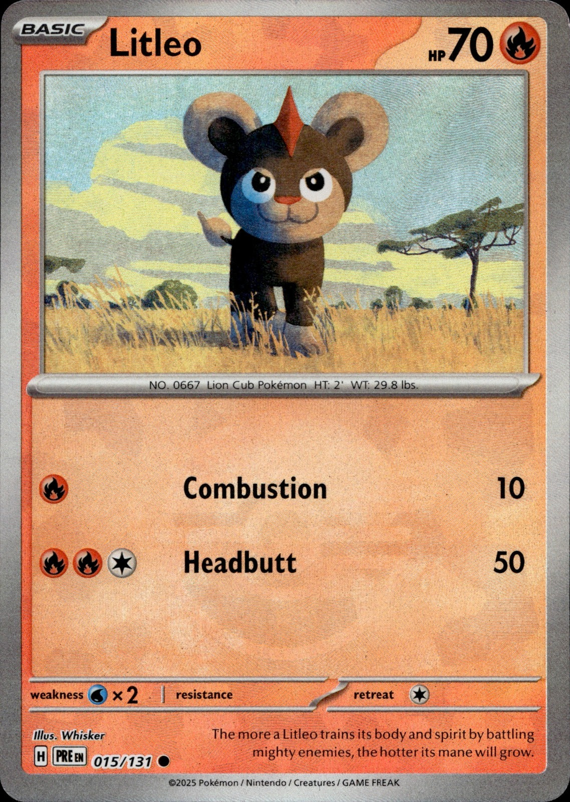 Litleo (Poke Ball Pattern) Holo Common SV: Prismatic Evolutions 015/131 NM