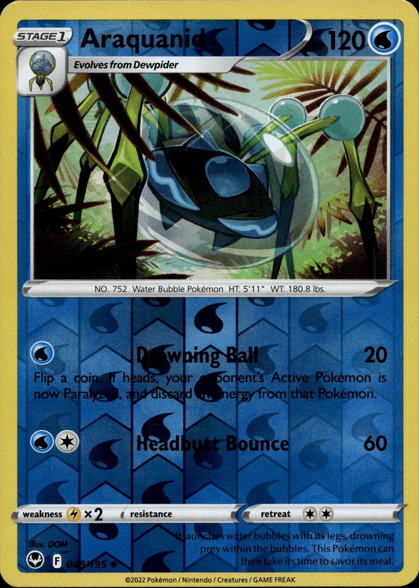 SWSH12: Silver Tempest #048/195 Araquanid