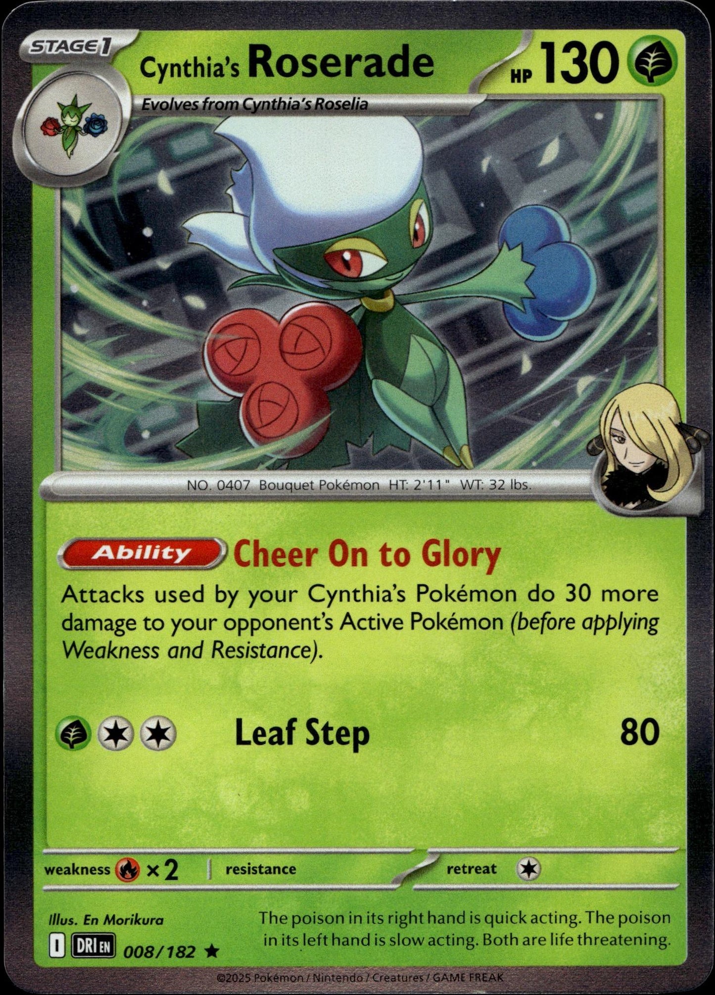 SV10: Destined Rivals #008/182 Cynthia's Roserade