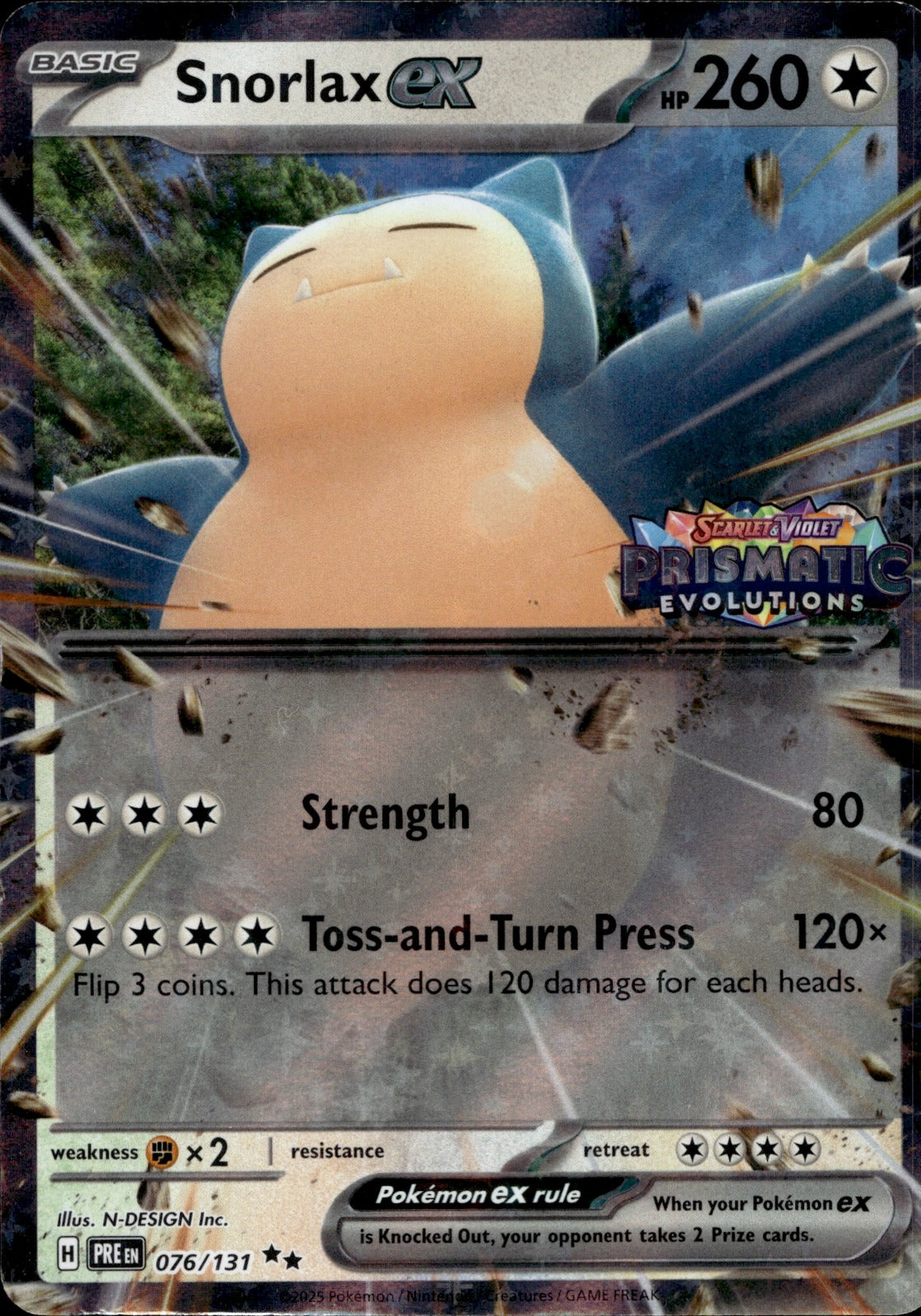 Snorlax ex Holo Double Rare SV: Prismatic Evolutions 076/131 NM