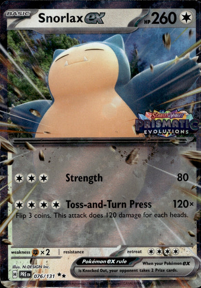 Snorlax ex Holo Double Rare SV: Prismatic Evolutions 076/131 NM
