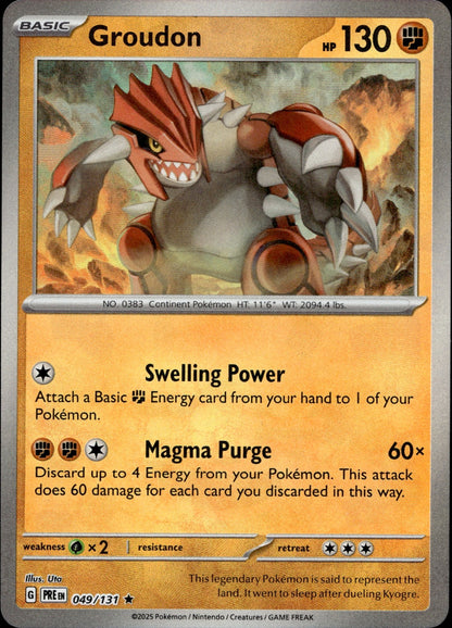 Groudon Holo Rare SV: Prismatic Evolutions 049/131 NM