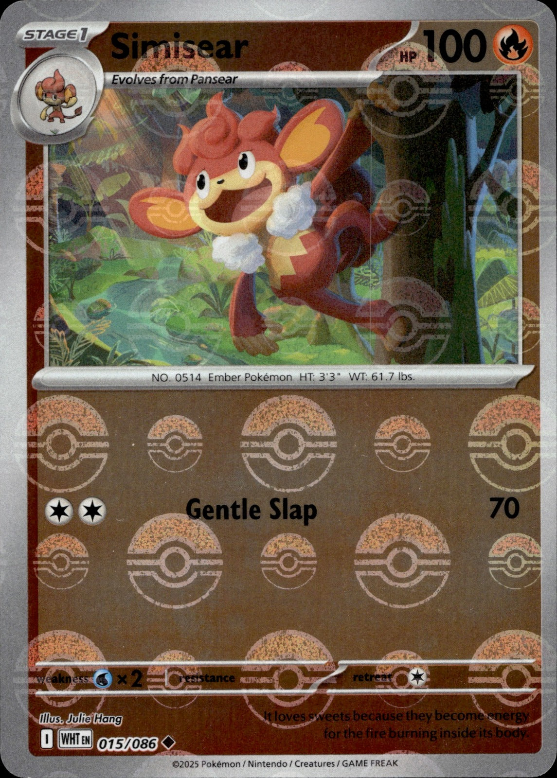 Simisear (Poke Ball Pattern) Holo Uncommon SV: White Flare 015/086 NM