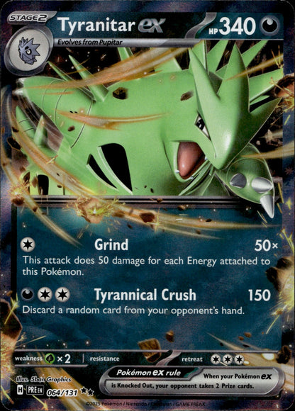 Tyranitar ex Holo Double Rare SV: Prismatic Evolutions 064/131 NM