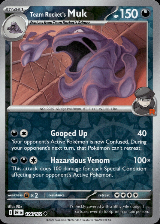 Team Rocket's Muk Uncommon SV10: Destined Rivals 124/182 NM