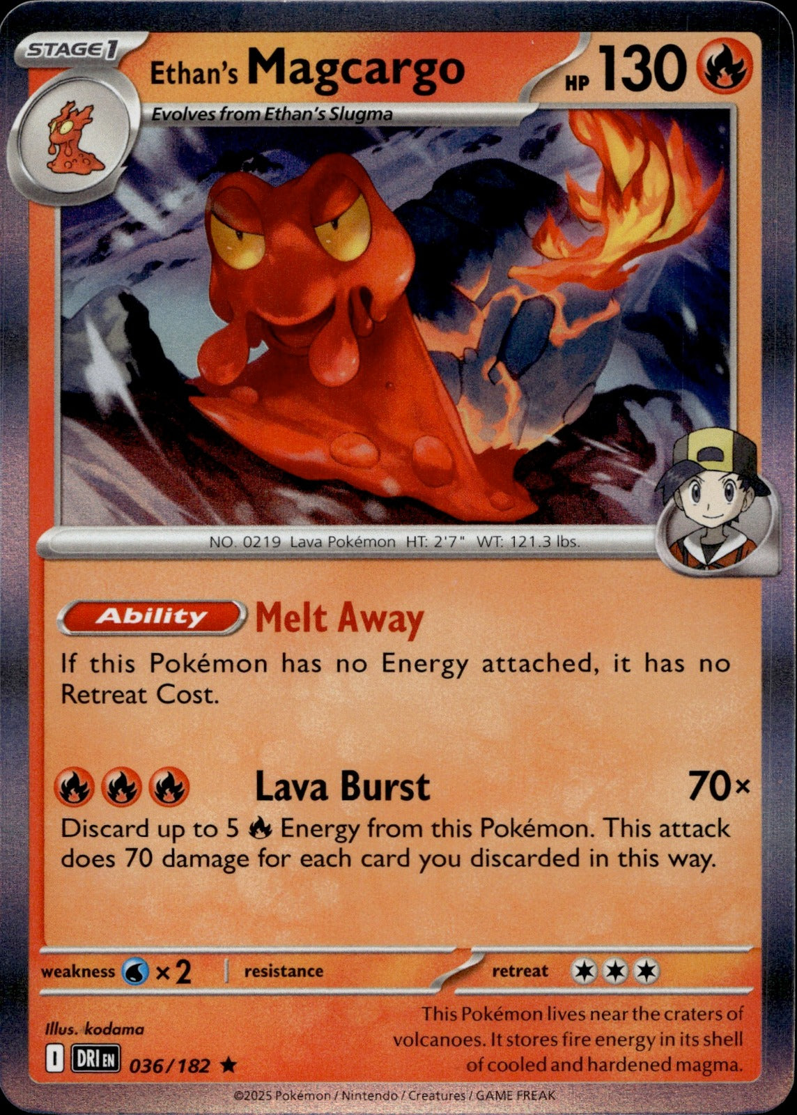 Ethan's Magcargo - (Cosmo Holo) Holo Promo Miscellaneous Cards & Products 036/182 NM