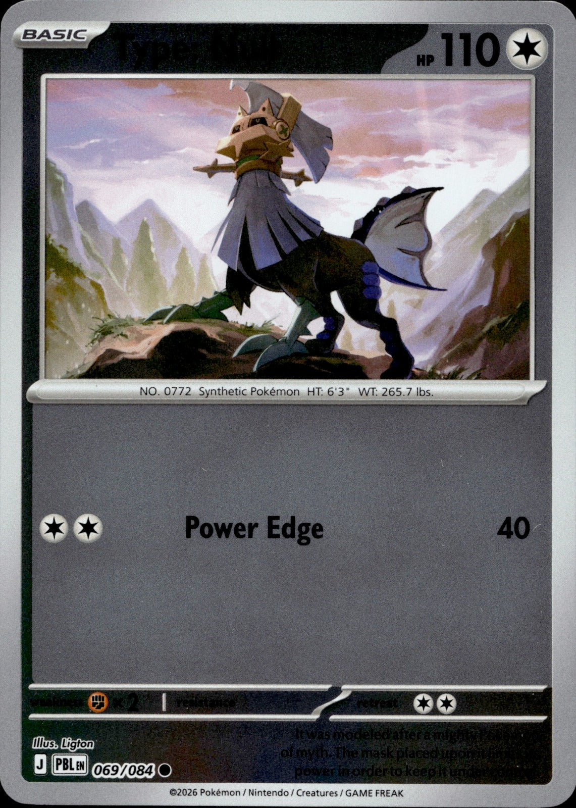 Type: Null Reverse Holo Common ME05: Pitch Black 069/084 NM