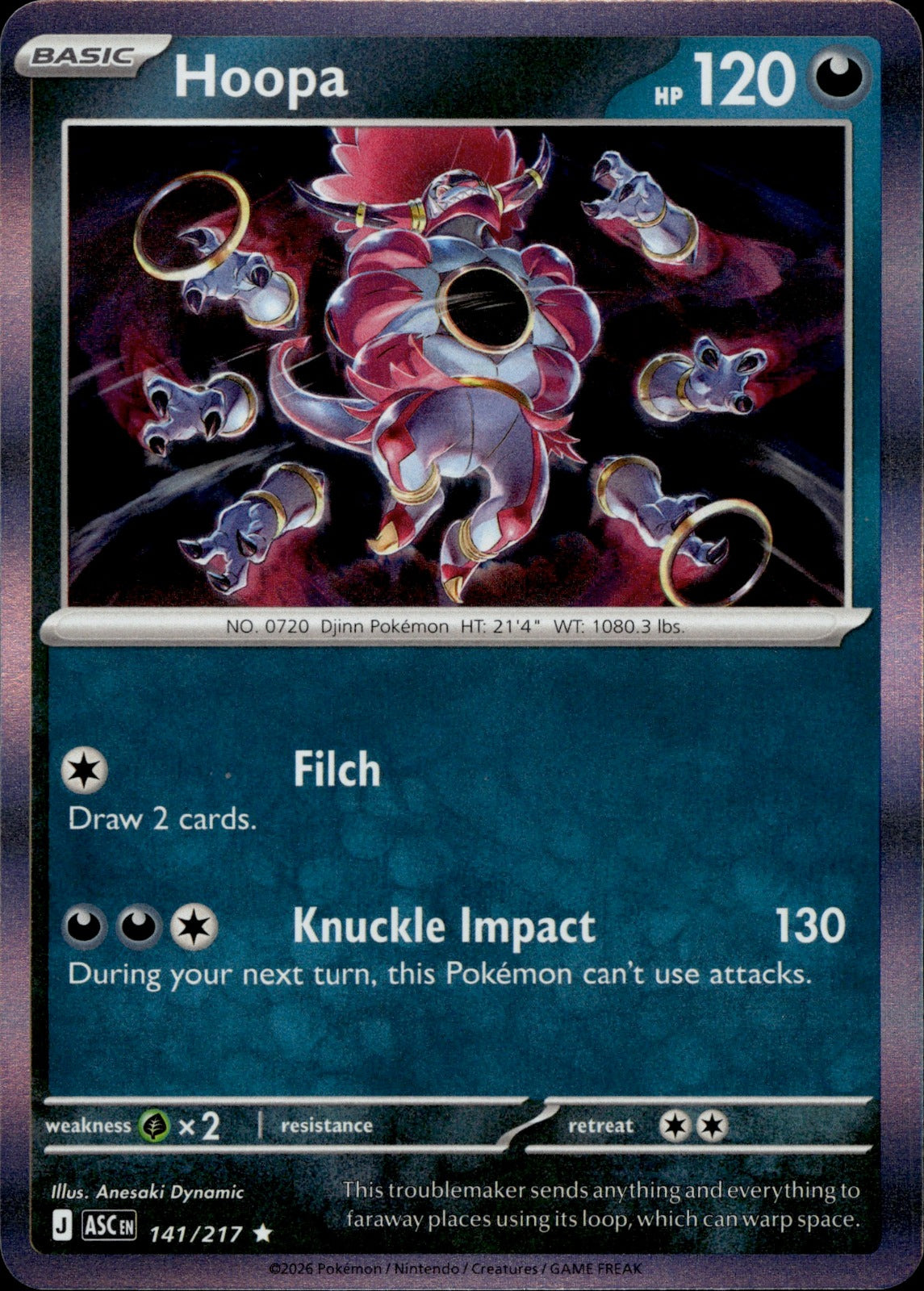 Hoopa Holo Rare ME: Ascended Heroes 141/217 NM