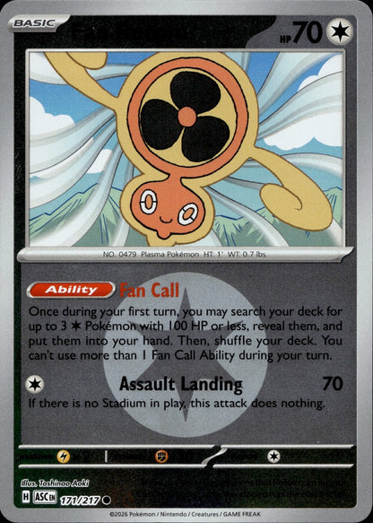 Fan Rotom - (Energy Symbol Pattern) Reverse Holo Common ME: Ascended Heroes 171/217 NM